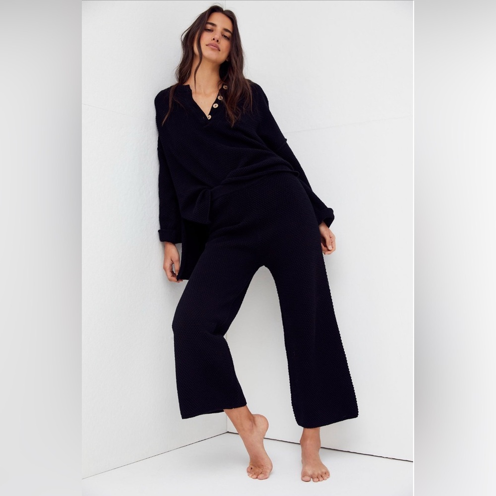 Free People Hailee waffle knit set
